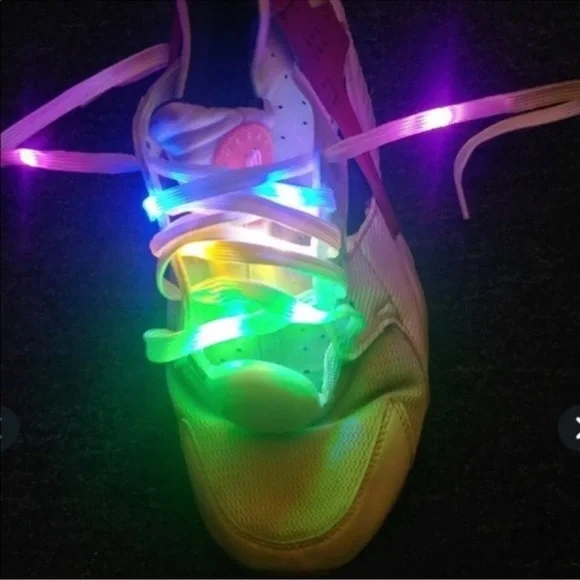 🫶🏽7/$10 5 New Multicolor LED Light Up Shoelaces - Picture 2 of 5